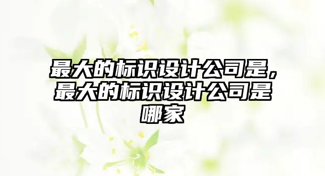 最大的標(biāo)識設(shè)計公司是，最大的標(biāo)識設(shè)計公司是哪家