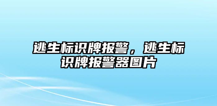 逃生標識牌報警，逃生標識牌報警器圖片