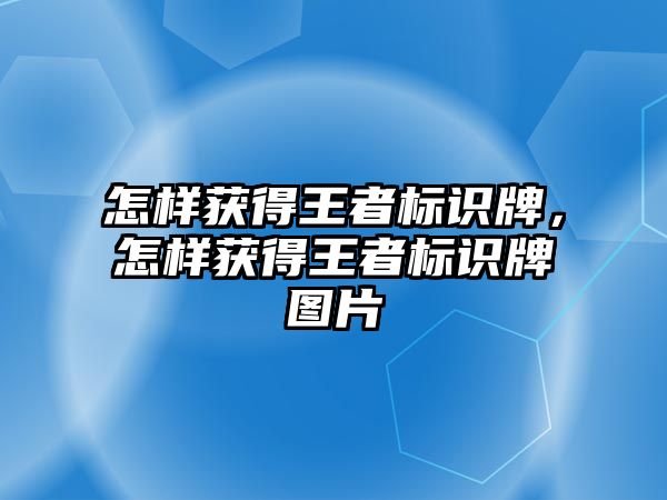 怎樣獲得王者標識牌，怎樣獲得王者標識牌圖片