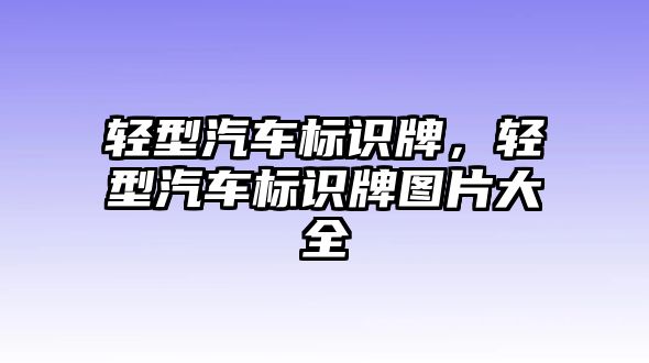 輕型汽車標(biāo)識牌，輕型汽車標(biāo)識牌圖片大全