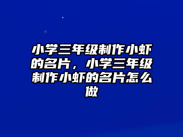 小學(xué)三年級制作小蝦的名片，小學(xué)三年級制作小蝦的名片怎么做