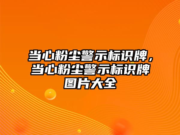 當(dāng)心粉塵警示標識牌，當(dāng)心粉塵警示標識牌圖片大全