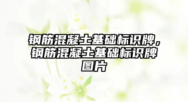 鋼筋混凝土基礎標識牌，鋼筋混凝土基礎標識牌圖片