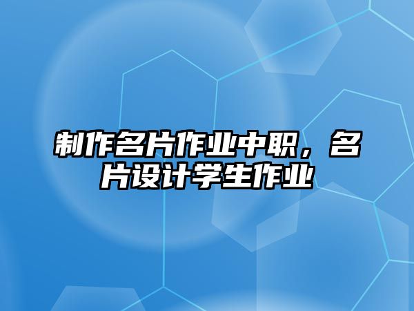 制作名片作業(yè)中職，名片設(shè)計學(xué)生作業(yè)