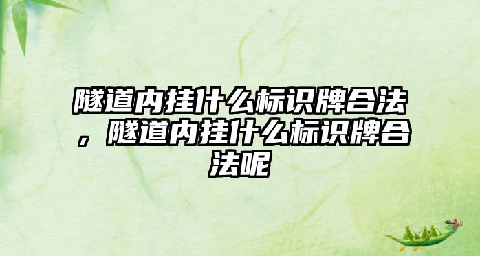 隧道內(nèi)掛什么標(biāo)識牌合法，隧道內(nèi)掛什么標(biāo)識牌合法呢