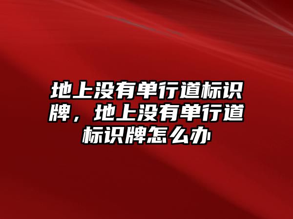 地上沒(méi)有單行道標(biāo)識(shí)牌，地上沒(méi)有單行道標(biāo)識(shí)牌怎么辦