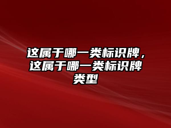 這屬于哪一類標識牌，這屬于哪一類標識牌類型