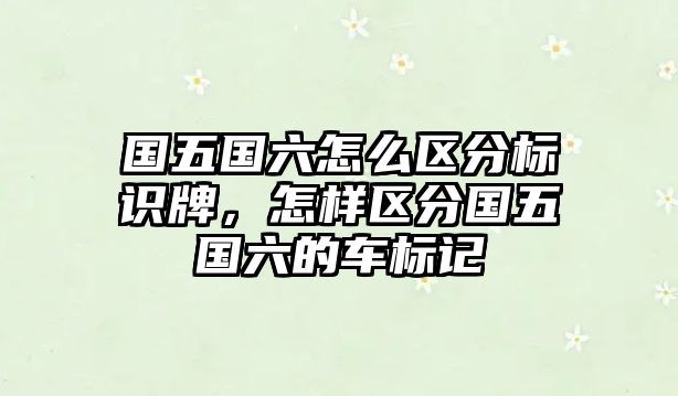 國(guó)五國(guó)六怎么區(qū)分標(biāo)識(shí)牌，怎樣區(qū)分國(guó)五國(guó)六的車(chē)標(biāo)記