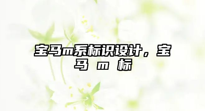 寶馬m系標(biāo)識設(shè)計，寶馬 m 標(biāo)