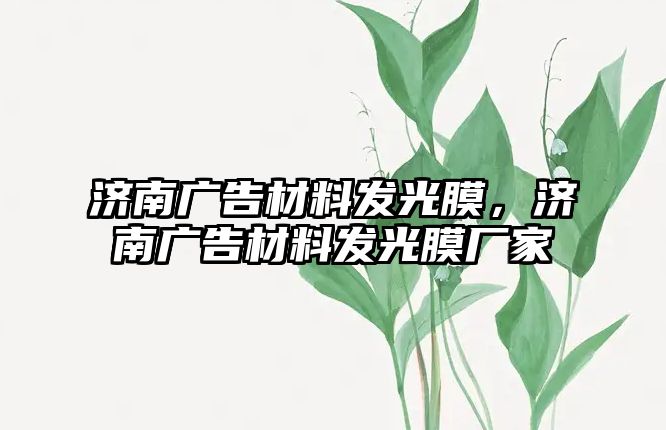 濟南廣告材料發(fā)光膜，濟南廣告材料發(fā)光膜廠家