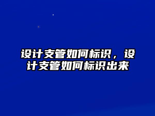 設(shè)計(jì)支管如何標(biāo)識(shí)，設(shè)計(jì)支管如何標(biāo)識(shí)出來