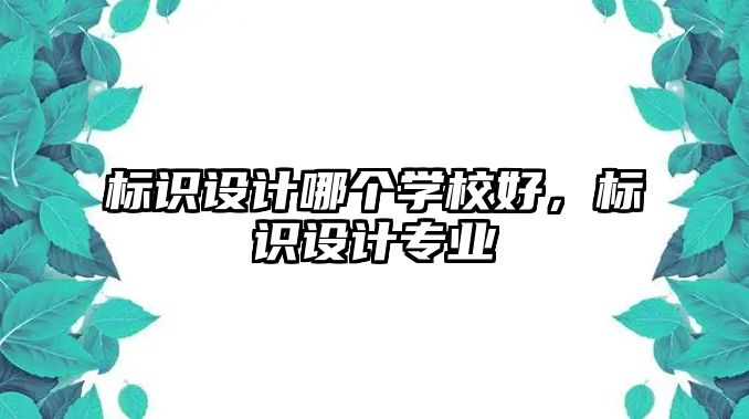 標識設計哪個學校好，標識設計專業(yè)