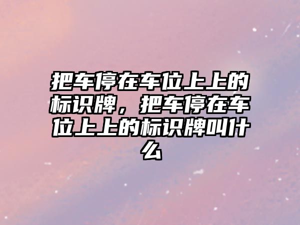 把車停在車位上上的標(biāo)識(shí)牌，把車停在車位上上的標(biāo)識(shí)牌叫什么