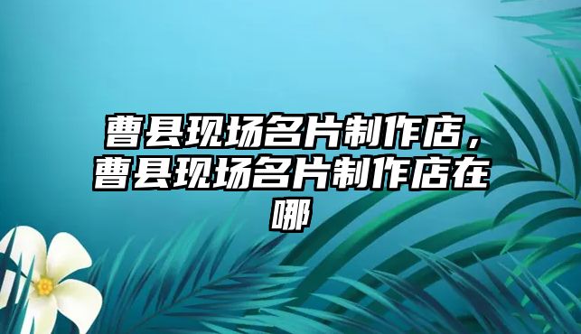 曹縣現(xiàn)場名片制作店，曹縣現(xiàn)場名片制作店在哪